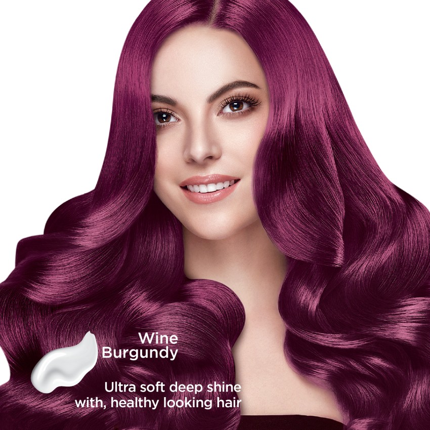 Buy Nisha Creme Hair Color  Wine Burgundy 60 gm Online at Best Price   Crème