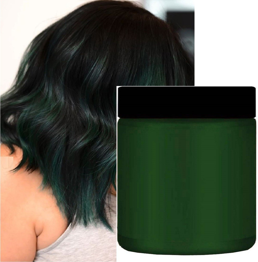 Green shop hair highlights