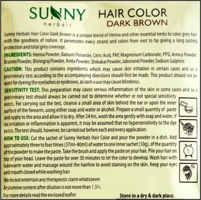 Powder Sunny Herbals Black Hair Color Box
