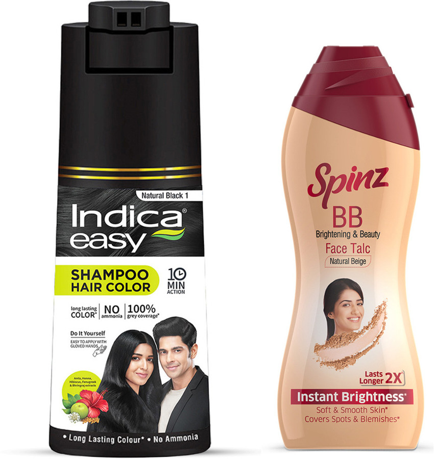 Indica Hair Color Combo Offer Natural Black Hair Color FREE Spinz
