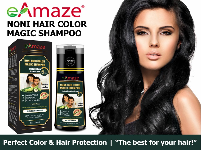 Buy BSY Noni Black 5 Minutes Hair colour shampoo (20ml x 6 Sachets),  Ammonia Free, Noni Fruit Hair Dye Online at Best Prices in India - JioMart.