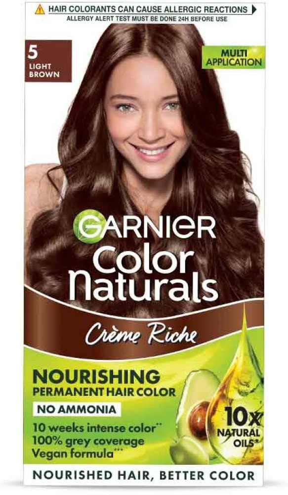 Powder Garnier Black Naturals Shade 4 Brown color For Hair Packaging  Size 52g