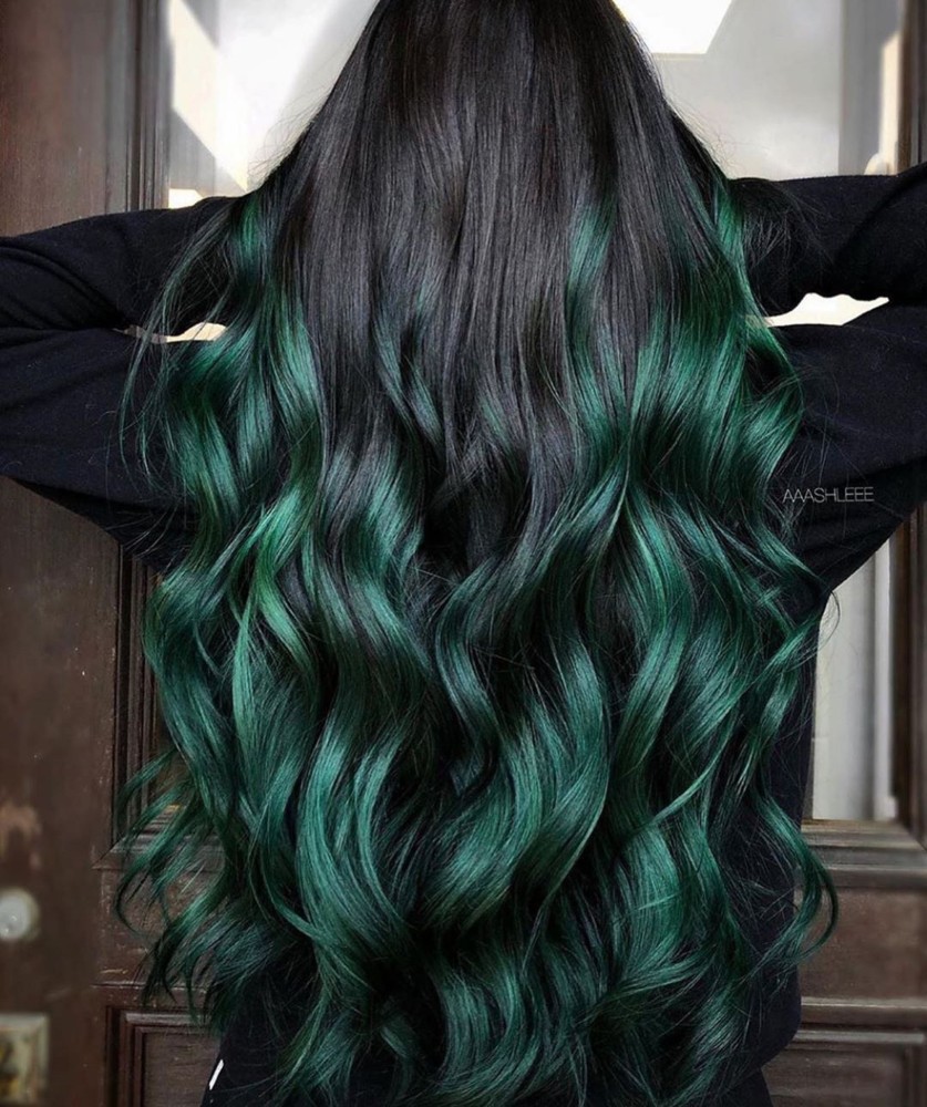 Light to Dark Green Hair Colors - 48 Ideas to See (Photos)
