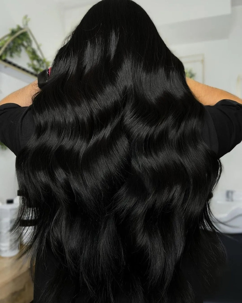 Black top hair shine