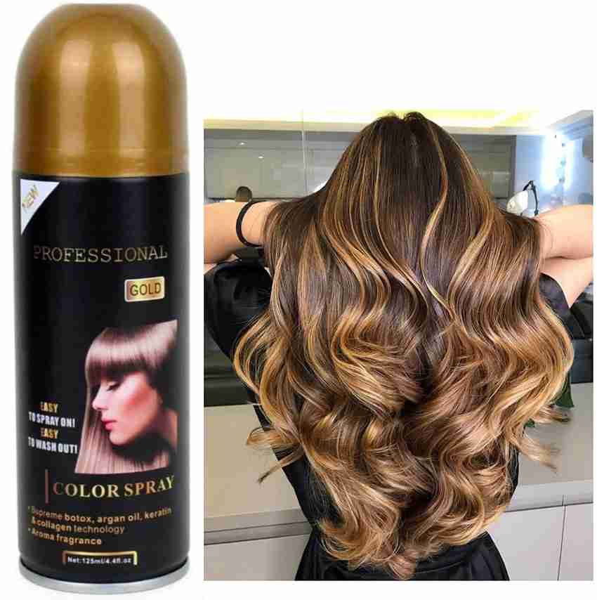 HUZURLU Temporary Hair Color Spray for boy girl GOLD GOLD