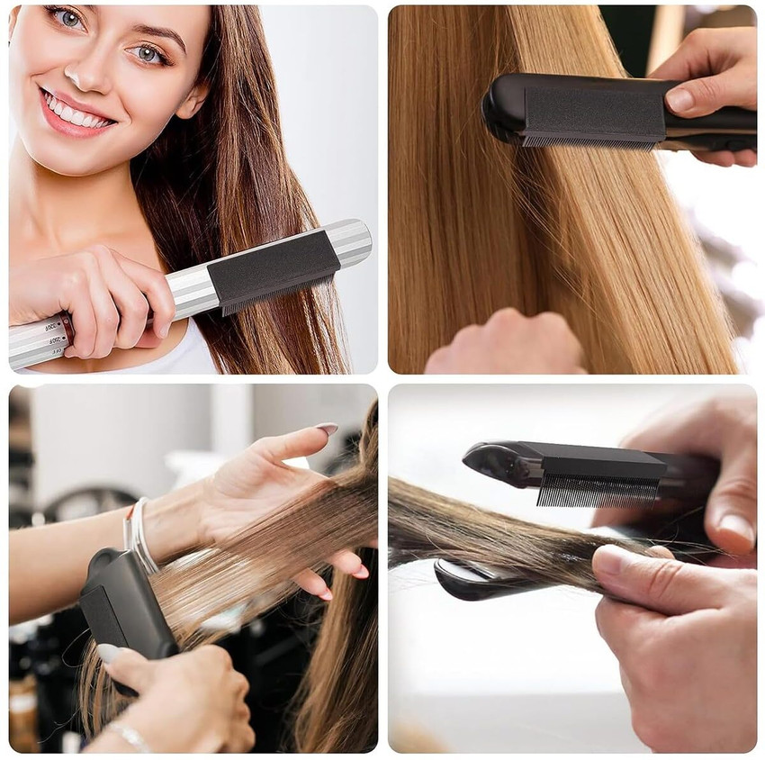 Flat iron with brush attached hot sale