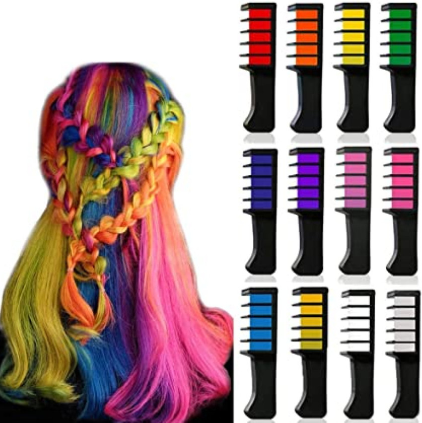 Buy Temporary Hair Dye Color NonToxic Soft Pastels Chalk Colourful Hair  Chalk Pens Temporary Colour for Girls for All Ages Makes a Great Birthday  Gift 12 COLOR Online at desertcartINDIA