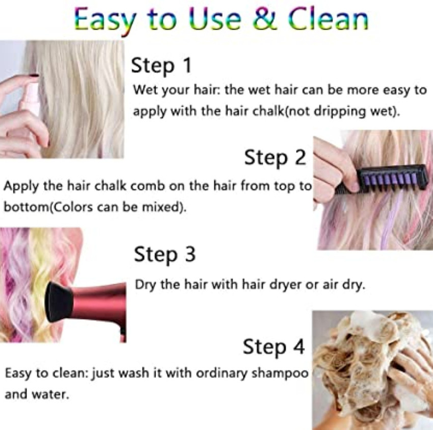 8 Colors Hair Color Chalk Powder Temporary Hair Spray Diy Women Pastels  Salon Beauty Hair Dye Brush  Fruugo NO