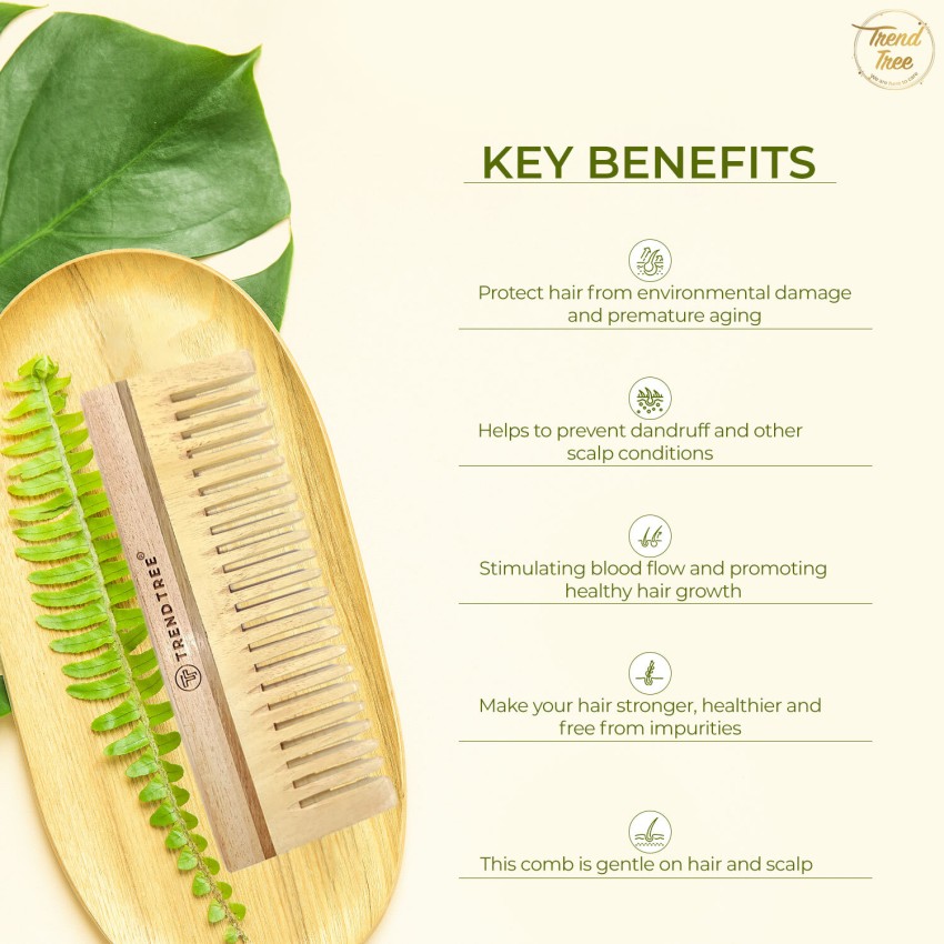 TRENDTREE Premium Neem Wooden Shampoo Comb Price in India, Buy TRENDTREE  Premium Neem Wooden Shampoo Comb Online In India, Reviews, Ratings  Features