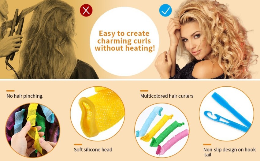 Star Work Hair Curlers Spiral Curls No Heat Wave Hair Curlers Styling Kit For Women Girls Hair Curler