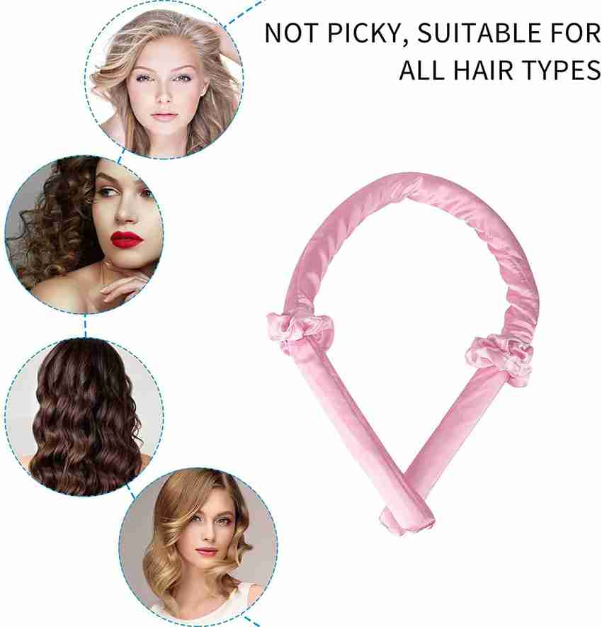 SHOPOGENIX Heatless Curling Rod Headband No Heat Curls Silk Ribbon