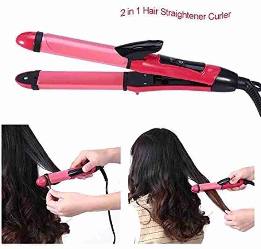 Taxila Nova Hair Straightener Plus Curler Machine for Women Pink Hair Curler Price in India Buy Taxila Nova Hair Straightener Plus Curler Machine for Women Pink Hair Curler Online In India Reviews Rat...