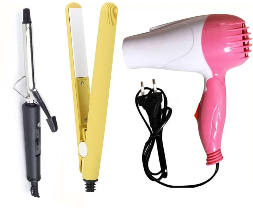 Hair dryer straightener curler combo top
