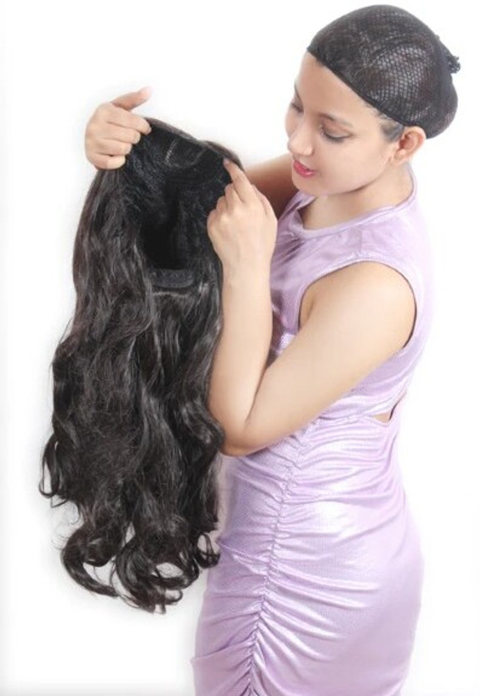 aniteen Long curly Center Part Glue less Synthetic Wig For Hair Extension Price in India Buy aniteen Long curly Center Part Glue less Synthetic Wig For Hair Extension online at Flipkart