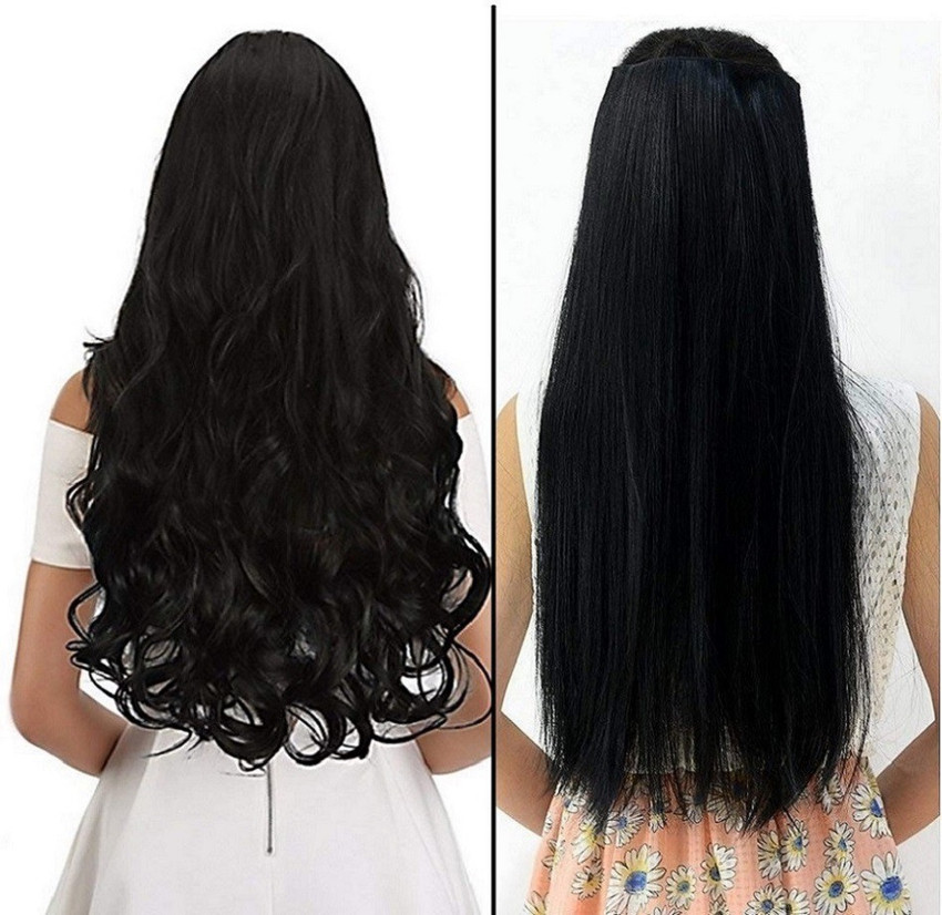 A H S 1 Curly and 1 Straight Beautiful Black Set of 2 Hair Extension Price in India Buy A H S 1 Curly and 1 Straight Beautiful Black Set of 2 Hair Extension online at Flipkart