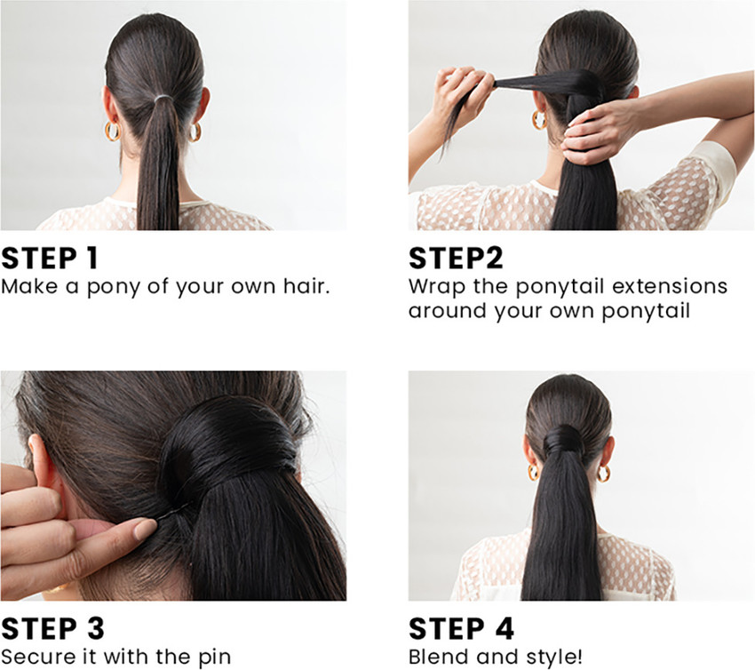 hair originals 100 human hair Pony tail for women girls Natural Black 26 inches Hair Extension Price in India Buy hair originals 100 human hair Pony tail for women girls Natural