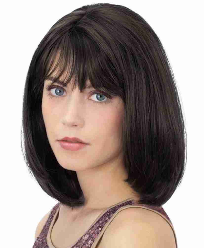 Indian hair wigs with bangs best sale