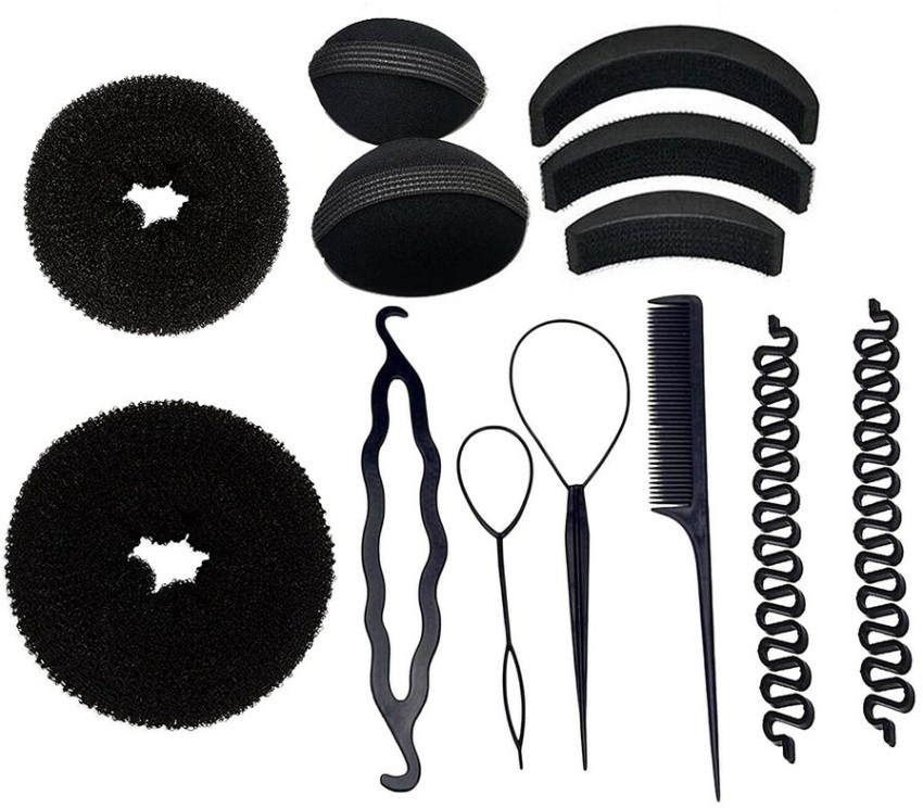 Sanas Puff Maker For Hair 2Pc Hair Puff Accessories Hair Style Tools Hair  Bun Maker With Inserts Hair Puff Up Accessories For Ladies Banana Bumpits  For Hair Styles Girls Hair Puff 2Pc (