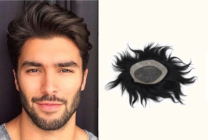Toupee for men human hair on sale