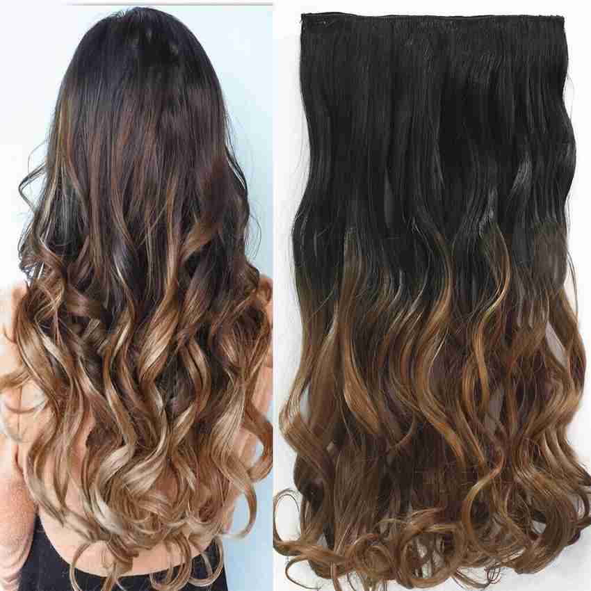 Glorious Hub 2 Tone Ombre Curly 5 Clips based Extension 24 inch Pack of 1 Hair Extension Price in India Buy Glorious Hub 2 Tone Ombre Curly 5 Clips based Extension