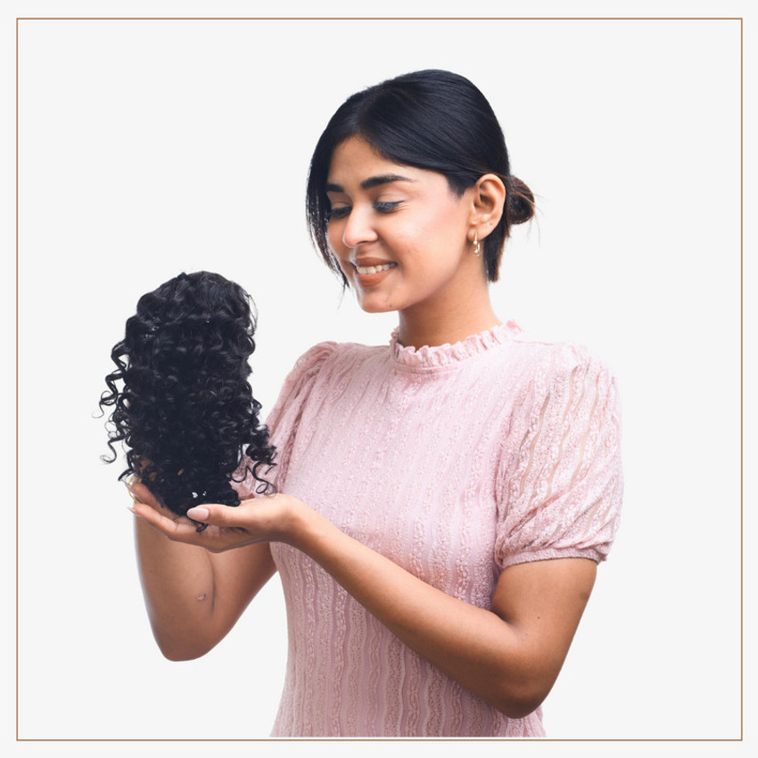 hair originals 100 Human hair Curly Top Knot for women s girls Natural Black 14 Inches Hair Extension Price in India Buy hair originals 100 Human hair Curly Top Knot for