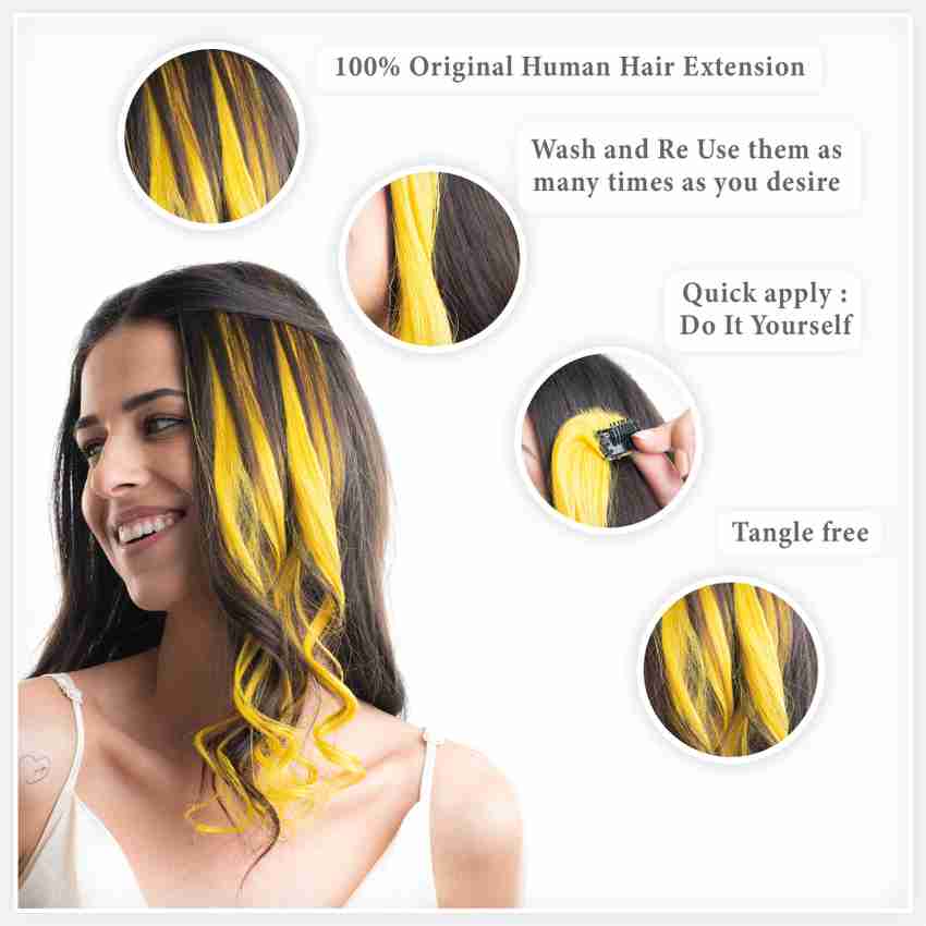 Hair extensions yellow hot sale