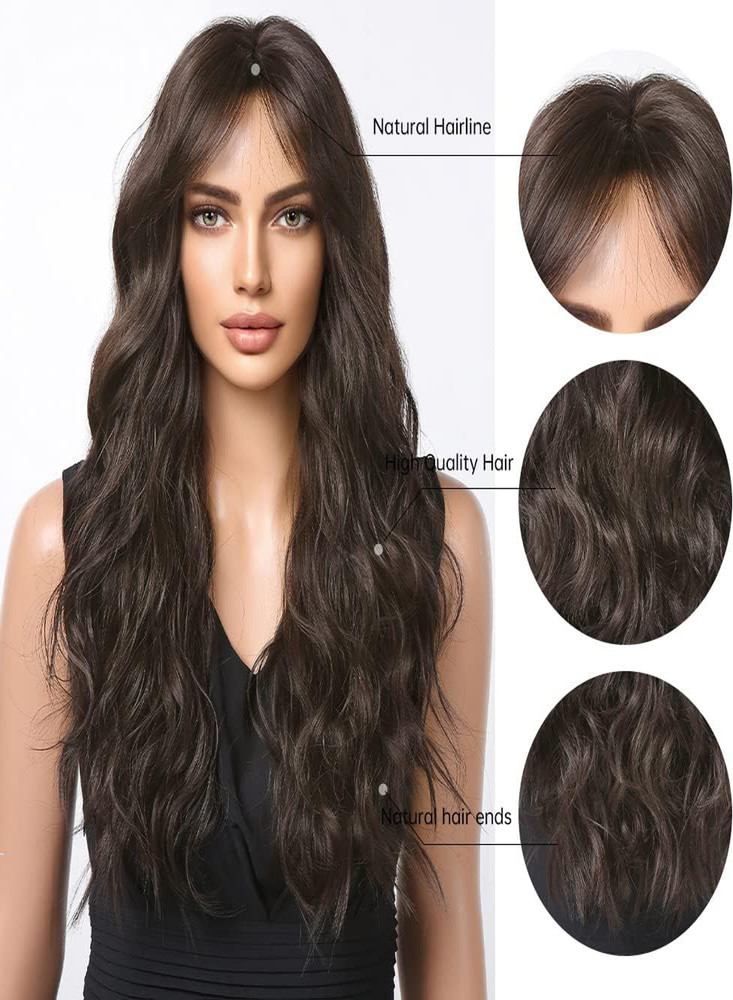 VAGHBHATT Long Wavy Brown Wigs for Women Synthetic Wig for Daily Use With Comb Hair Extension Price in India Buy VAGHBHATT Long Wavy Brown Wigs for Women Synthetic Wig for Daily