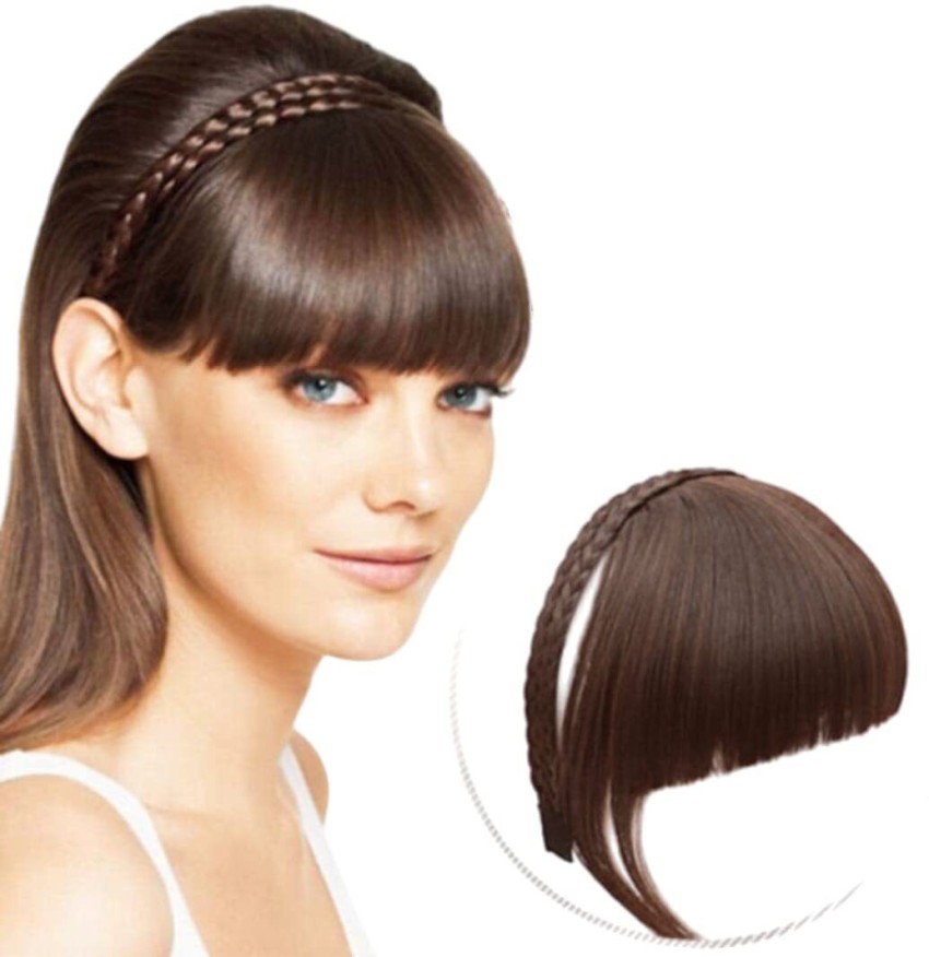 D DIVINE Synthetic Wigs Headband Front Bangs Fringe Extensions for