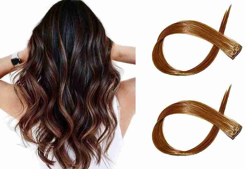 AHJ Straight Single Clip Streak Color Extension Highlights For Girls Hair Extension Price in India Buy AHJ Straight Single Clip Streak Color Extension Highlights For Girls Hair Extension online at Fli...
