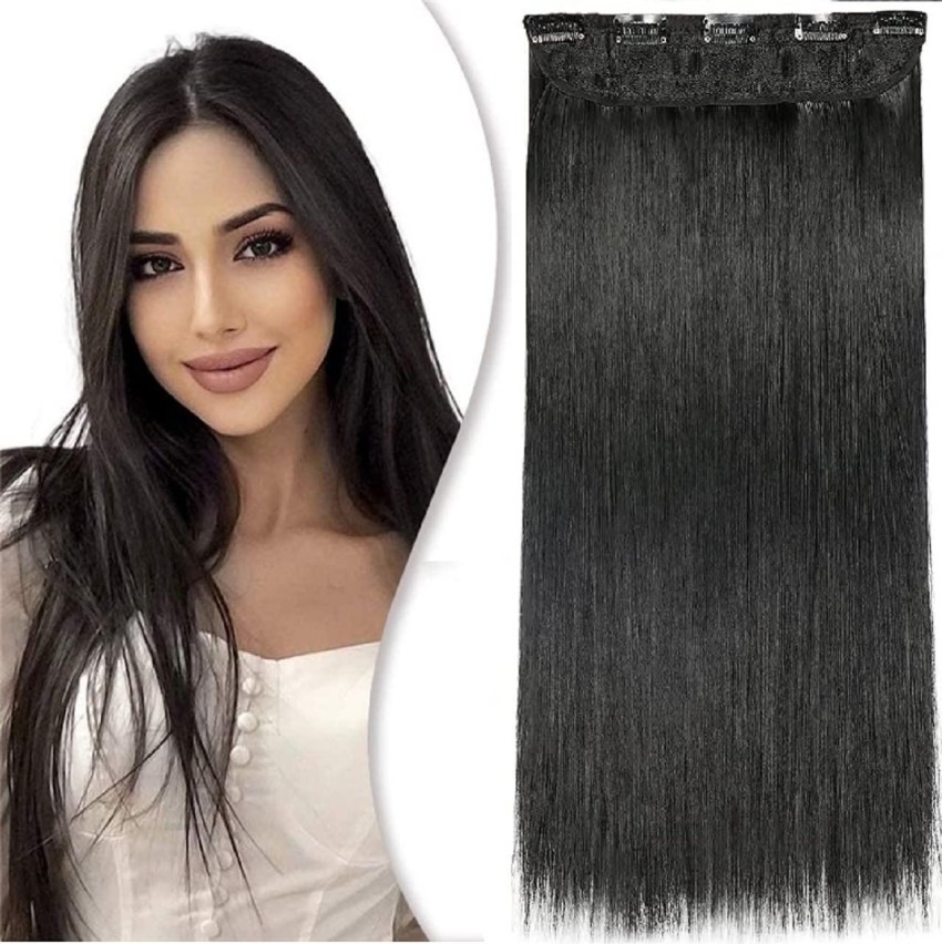 fcity.in - Honbon Nakli Baal Hair Extensions Synthetic Black Hair Long  Straight