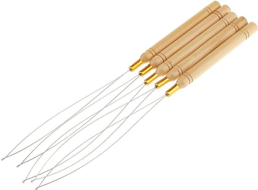 Wooden Loops Threader Hook Needle Beads Tools Micro Rings Links