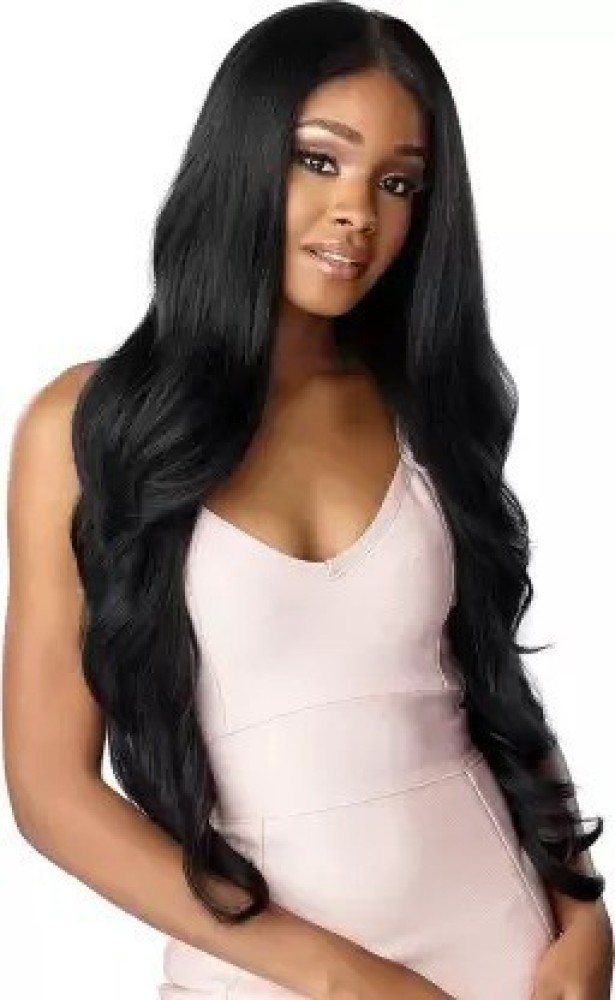Pema Hair Extensions And Wigs Full Head Long Wavy Hair Wigs for Women  Natural Black   Amazonin Beauty