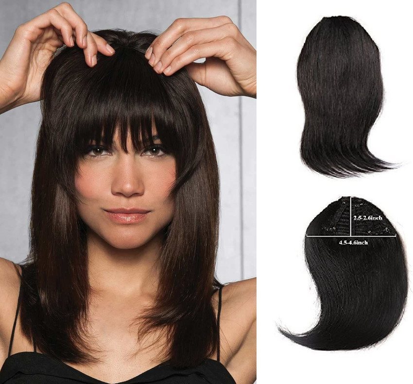Clip in human hair fringe extensions clearance