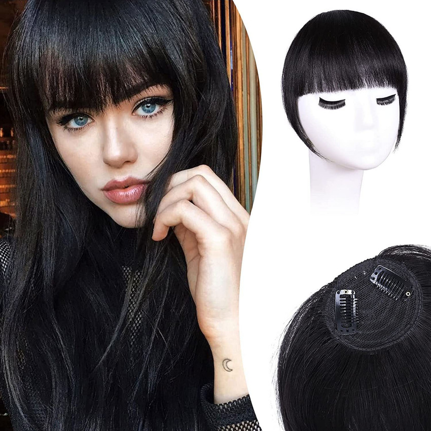 Clip in bangs african american hair sale