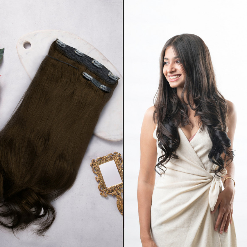 hair originals 100 Human hair 3 Piece clip set for women girls Light Brown 24 Inches Hair Extension Price in India Buy hair originals 100 Human hair 3 Piece clip set