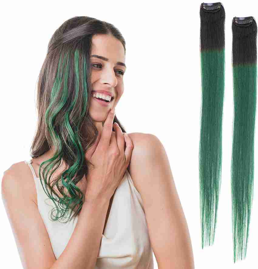 Green hair extensions shop