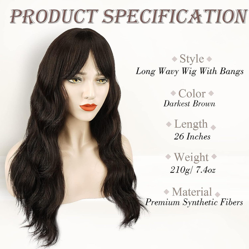 Black hair bangs on sale wig