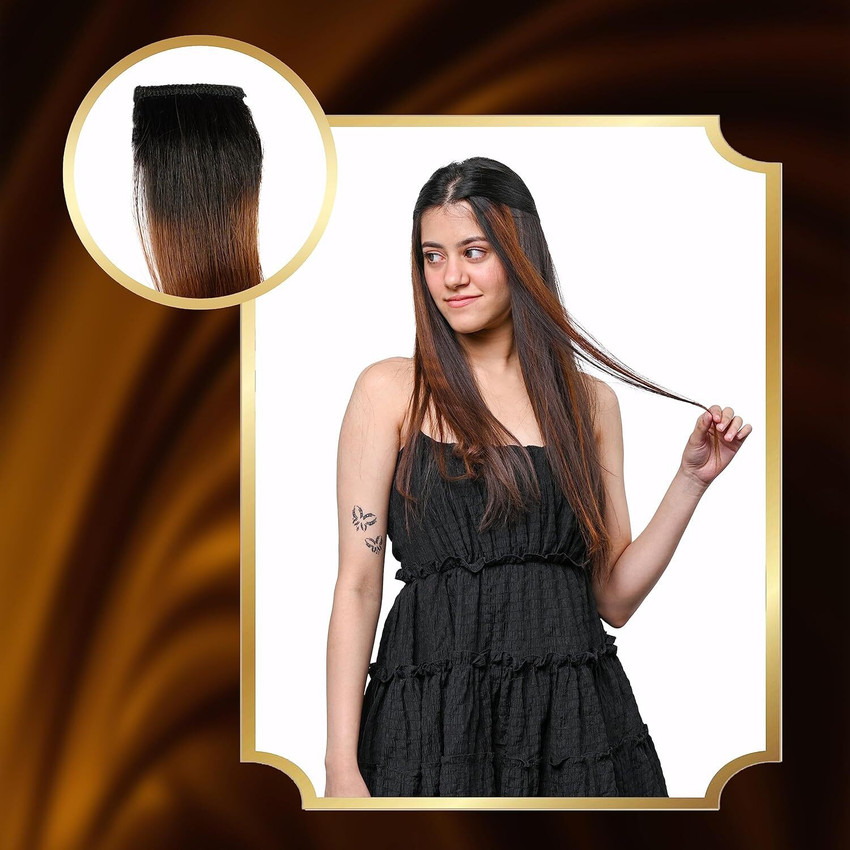 Hair You Go Human Single Clip Easy to Use Colored Extensions Chocolate Brown Hair Extension Price in India Buy Hair You Go Human Single Clip Easy to Use Colored