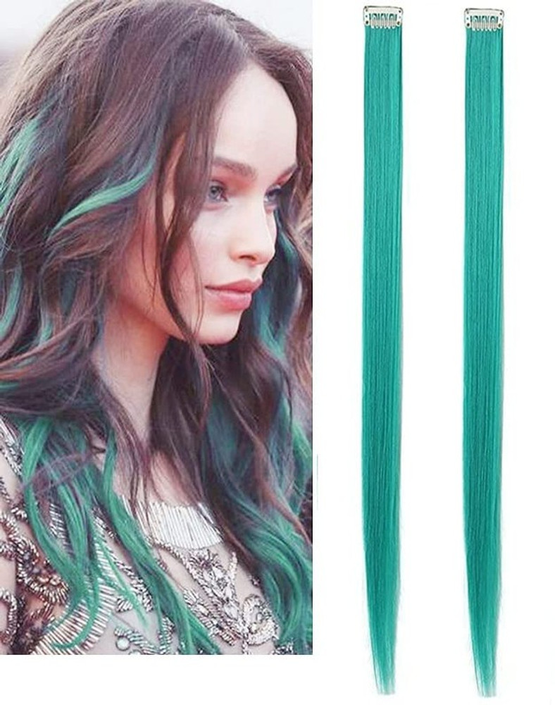 Chronex Set of 2pcs 18 Straight Single Clip Streak Color Extension Hair Extension Price in India Buy Chronex Set of 2pcs 18 Straight Single Clip Streak Color Extension Hair Extension online