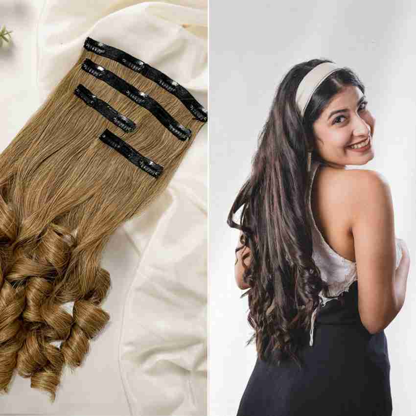 hair originals 100 Human hair 4 Piece clip set for women girls Natural Brown 24 Inches Hair Extension Price in India Buy hair originals 100 Human hair 4 Piece clip set
