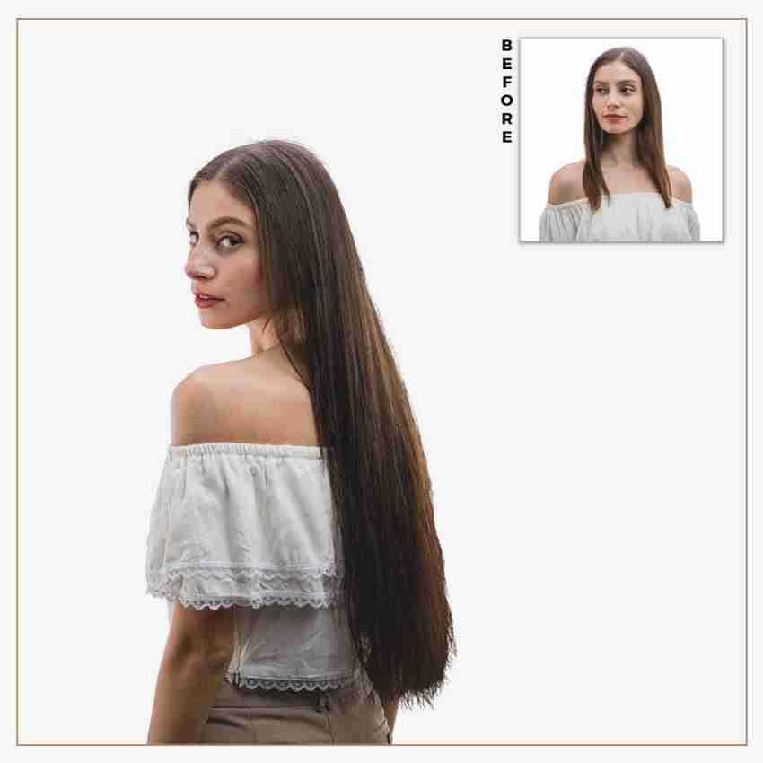 hair originals 100 Human hair 7 Piece clip set for women girls Natural Black 24 Inches Hair Extension Price in India Buy hair originals 100 Human hair 7 Piece clip set