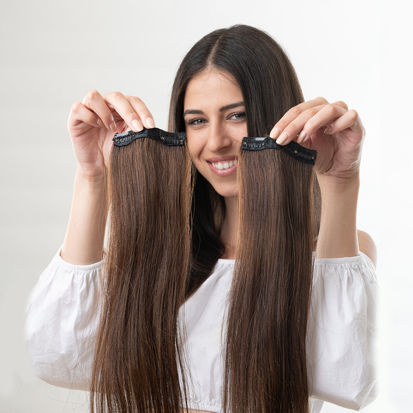 hair originals 100 Natural human hair Clip in Side Patch For Women Medium Brown 24 Inches Hair Extension Price in India Buy hair originals 100 Natural human hair Clip in Side Patch