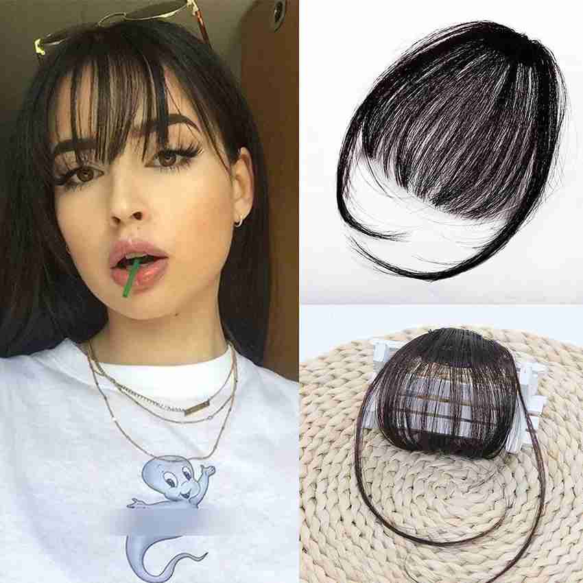 Clip in bangs for black hair clearance