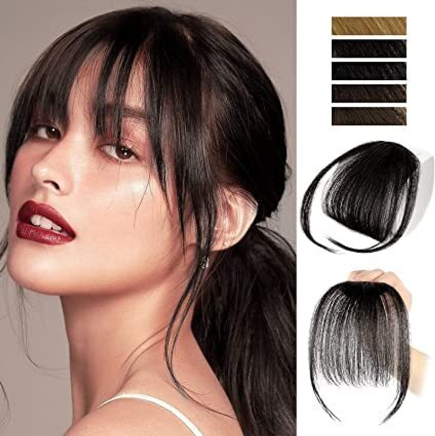 Views Clip in Bangs for Women 100 Human Extensions Wispy Bangs Fringe Hair Extension Price in India Buy Views Clip in Bangs for Women 100 Human Extensions Wispy Bangs Fringe Hair