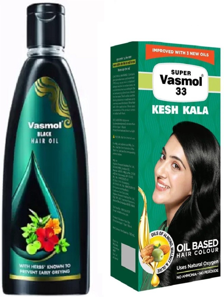 Top Oil Based Hair Colour Brands in India - Super Vasmol 33 Kesh Kala