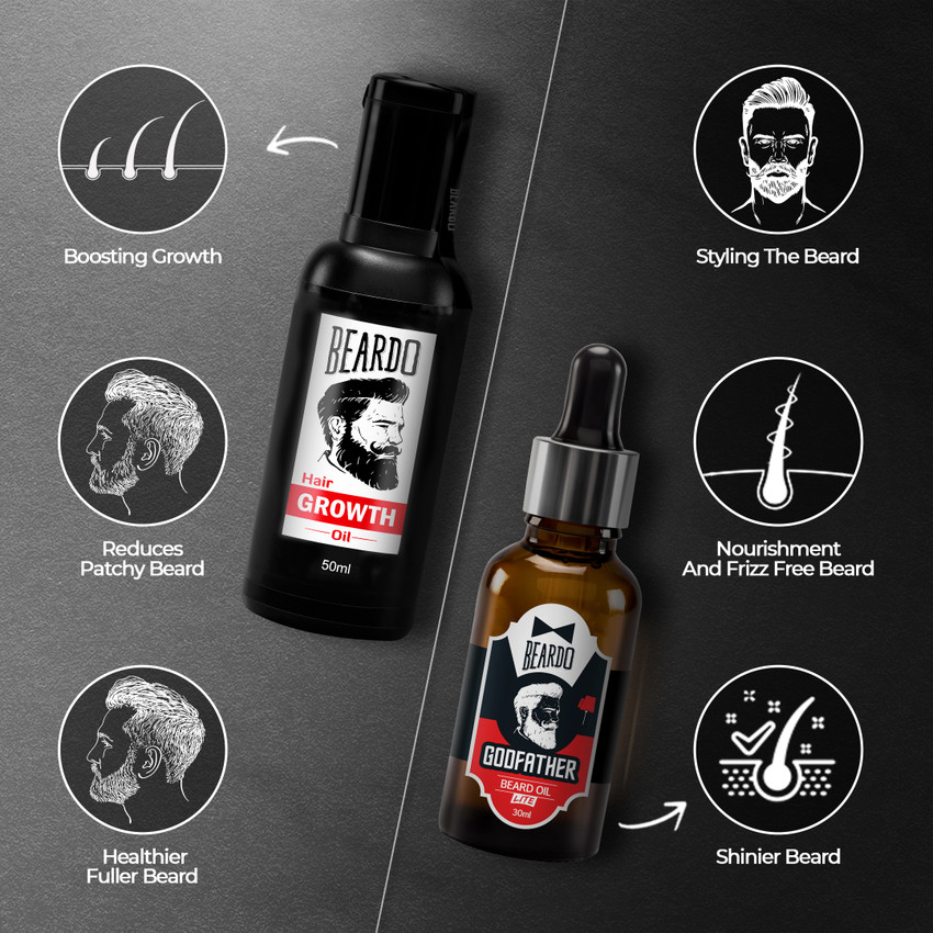  BEARDO Beard and Hair Growth Oil 50ml : Beauty & Personal Care