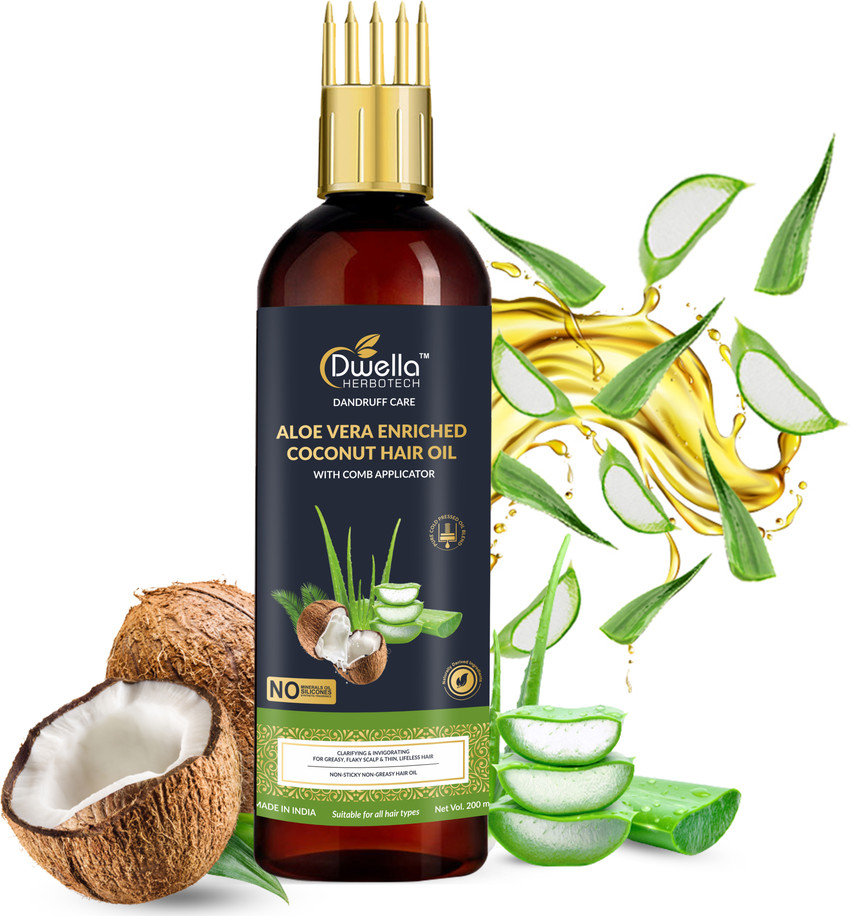 DWELLA HERBOTECH Aloevera Hair Oil for Straightening Smoothening Dryness Care no parabean Hair Oil Price in India Buy DWELLA HERBOTECH Aloevera Hair Oil for Straightening Smoothening