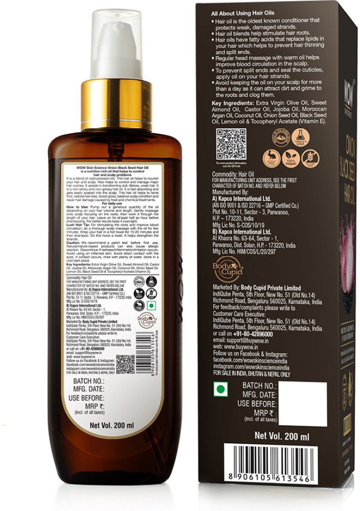 WOW SKIN SCIENCE Red Onion Black Seed Oil Ultimate Hair Care Kit Shampoo   Hair Conditioner  Hair Oil Net Vol Price in India  Buy WOW SKIN SCIENCE  Red Onion Black