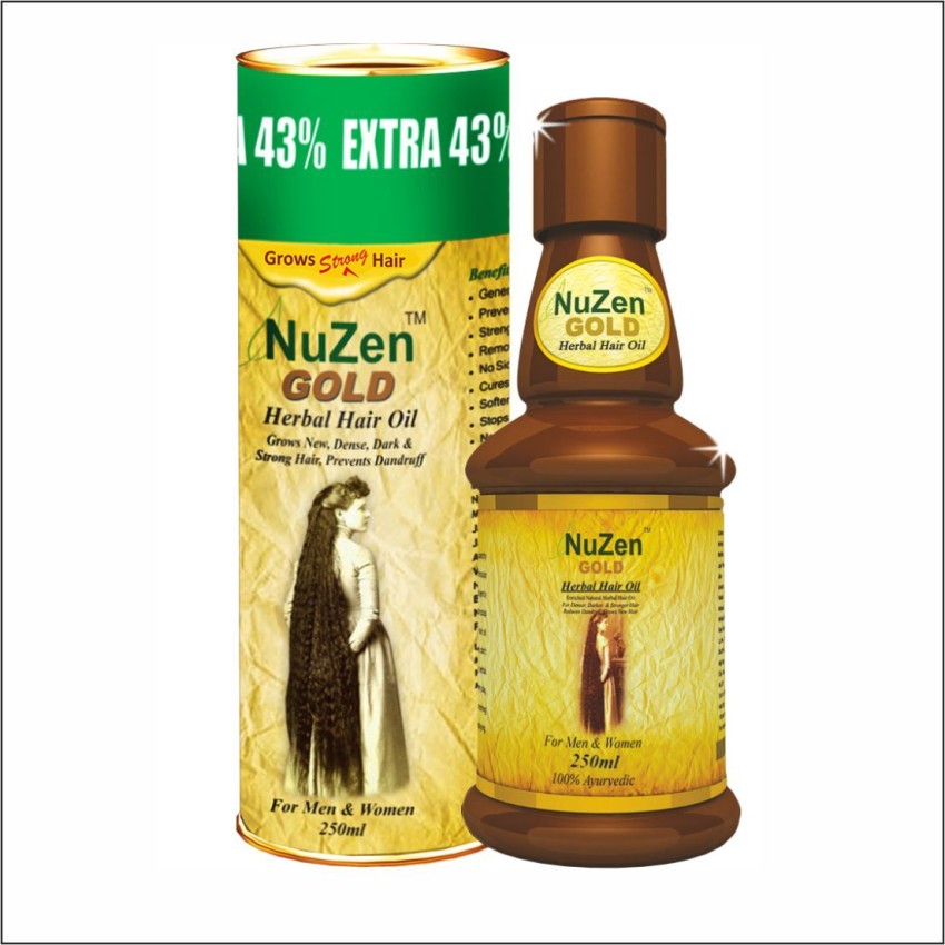 Buy NuZen Gold Herbal Hair Oil 250ml Online at Best Prices in India   JioMart