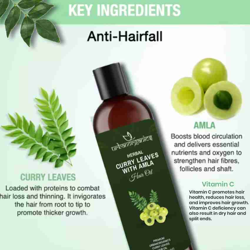 URBANORGANICS curry leaves with amla oil Hair Oil Price in India